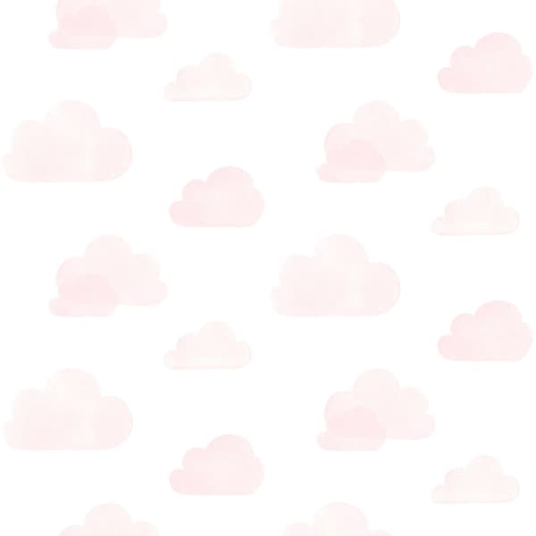 Manhattan Comfort Hillsboro Irie Pink Clouds 33 ft L X 209 in W Wallpaper BR4060-138929 - main